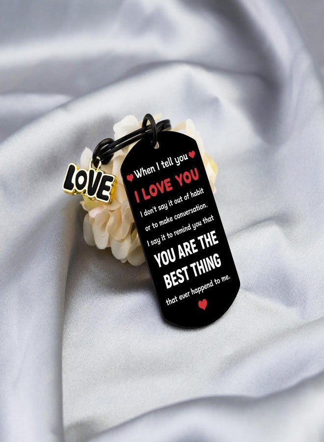 MOEXUKO Husband Christmas Gifts Stocking Stuffers for Men Long Distance Relationship Gifts Boyfriend Gift from Girlfriend Couple Keychain I Love You Gift for Him Anniversary Valentines Day Romantic Keyring - Image 4